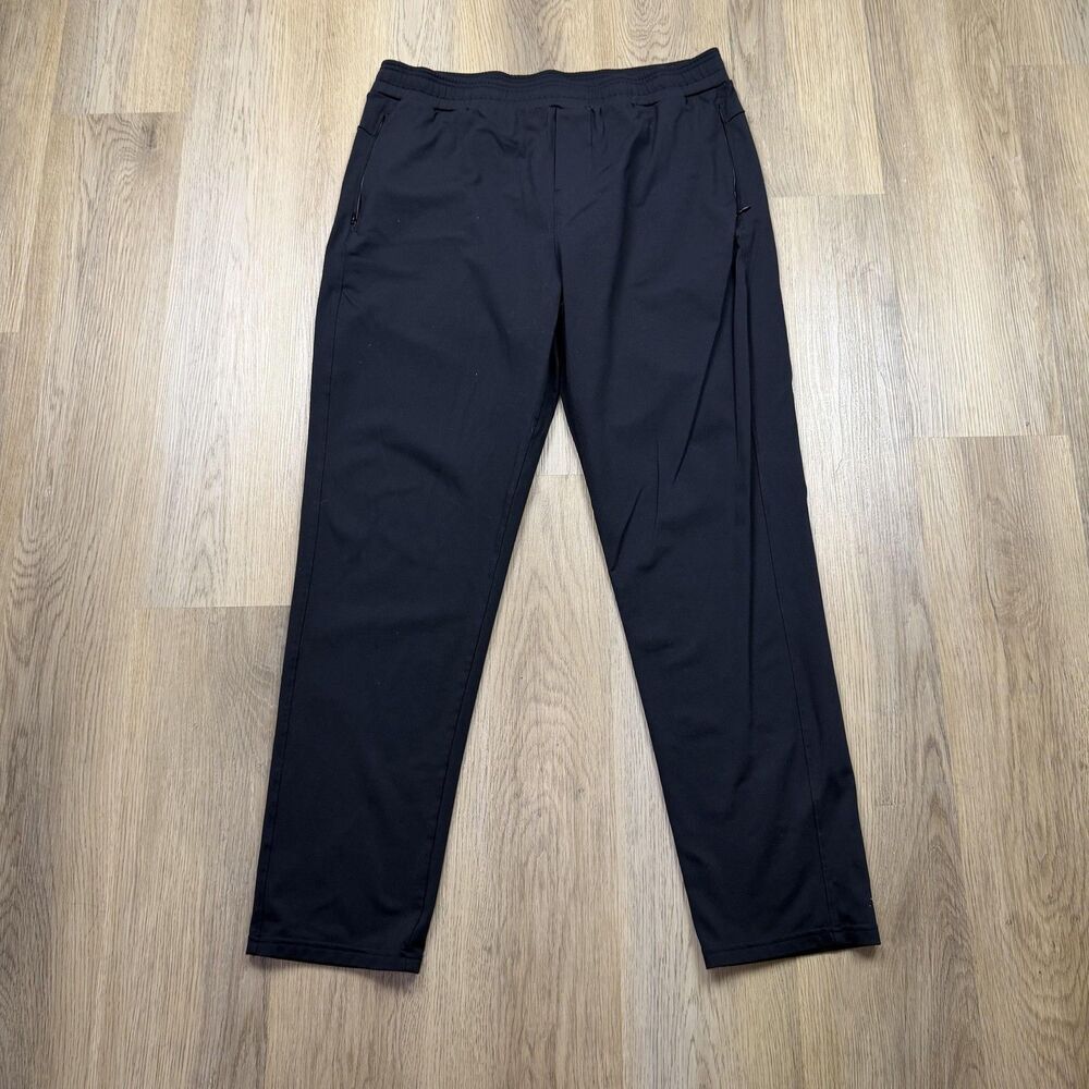 Public Rec Pants Mens 38x32 Black Performance Stretch Elastic Waist Zip Pocket